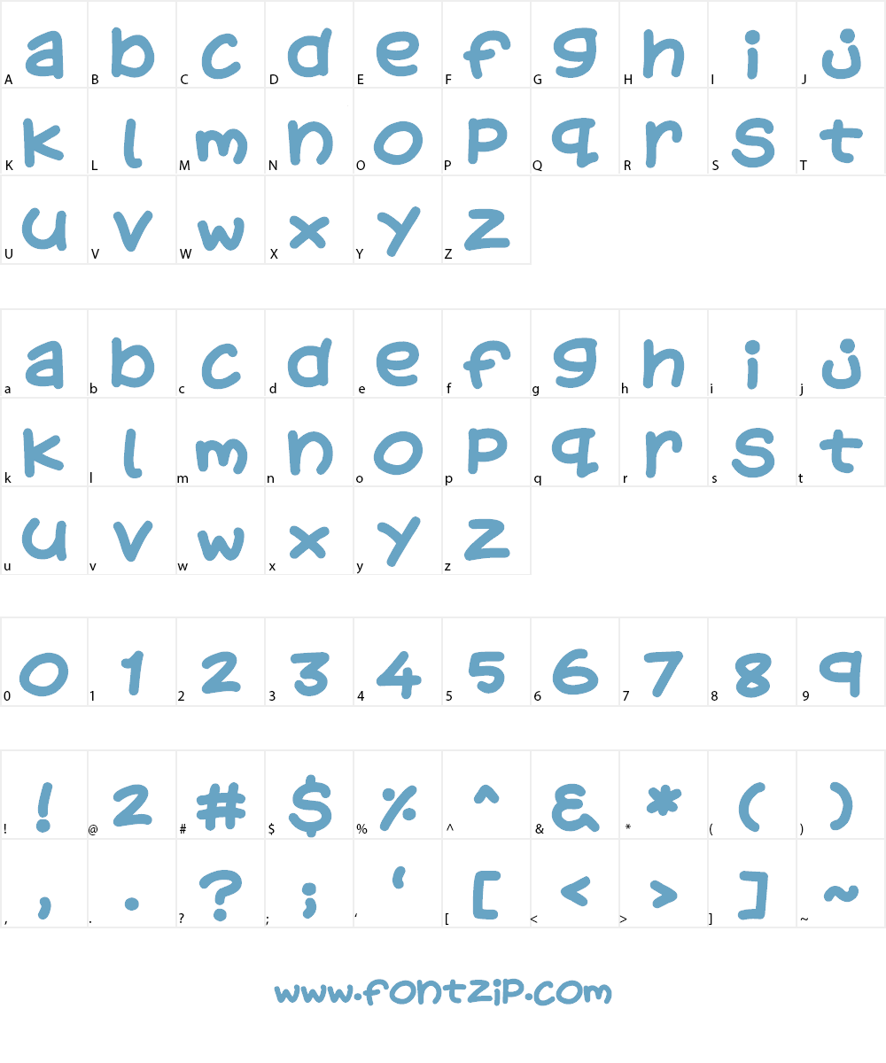 Kids Stuff Font Character